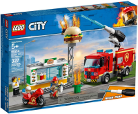 60214 Brand bij het hamburgerrestaurant