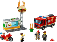 60214 Brand bij het hamburgerrestaurant
